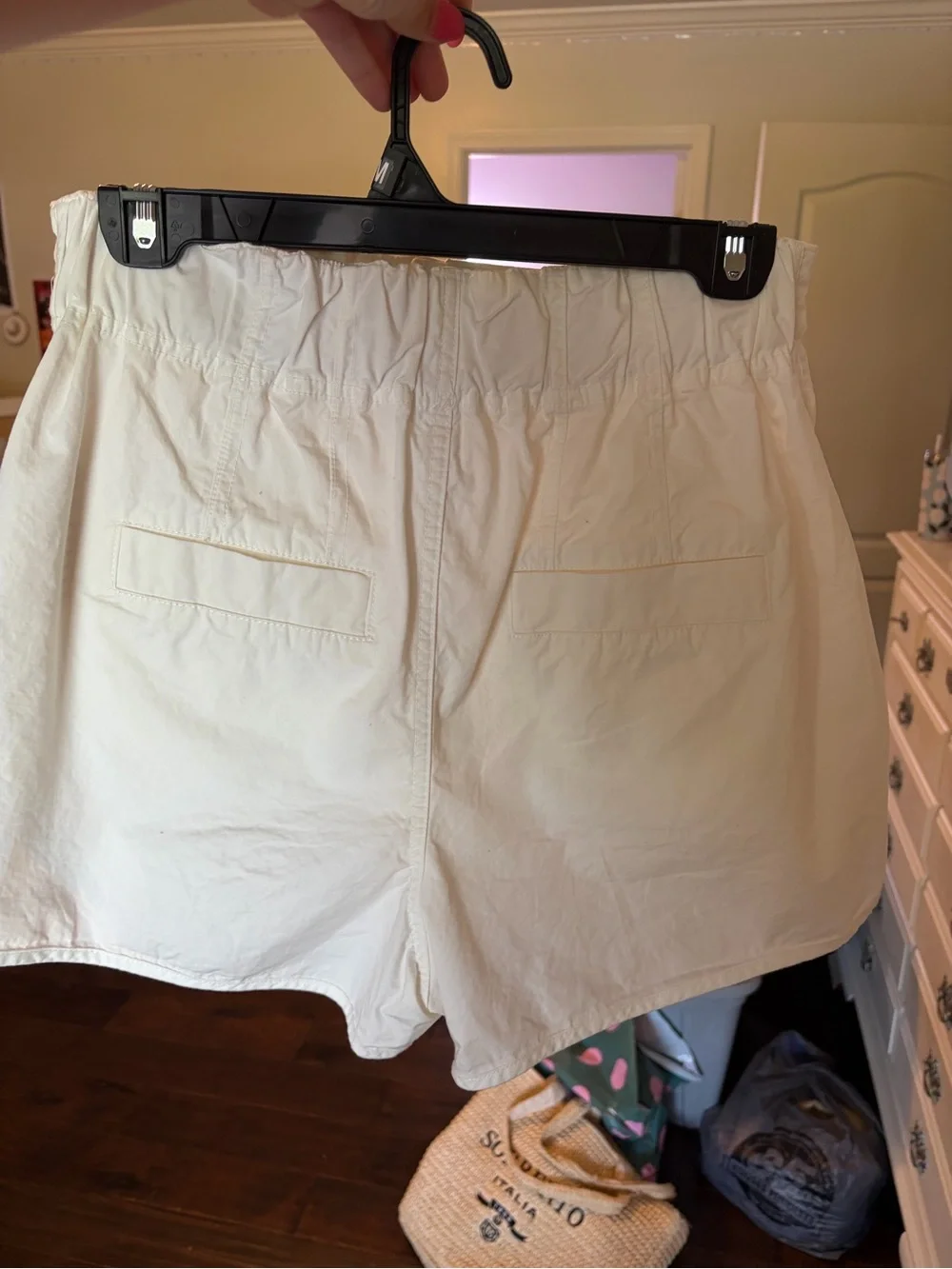Free People lightweight white shorts